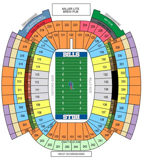 buffalo bills stadium seating chart